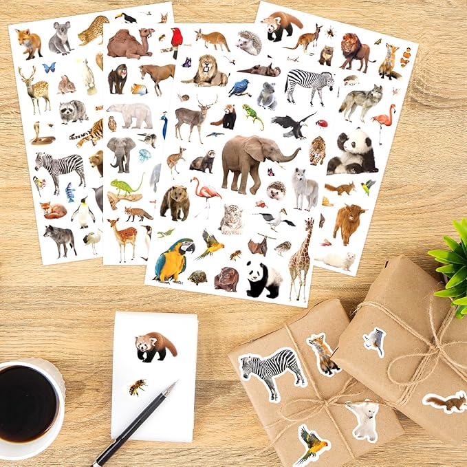 Wild Animals Stickers 750 Count Safari Jungle Animal Woodland Wildlife Zoo - Image 6