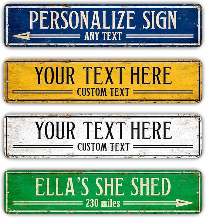 Custom Signs Outdoor Metal, Personalized Street Sign by SignSigts