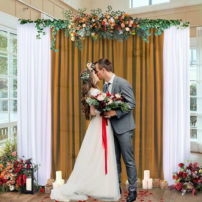 10 x 10 Feet Brown Backdrop Curtain - Image 6