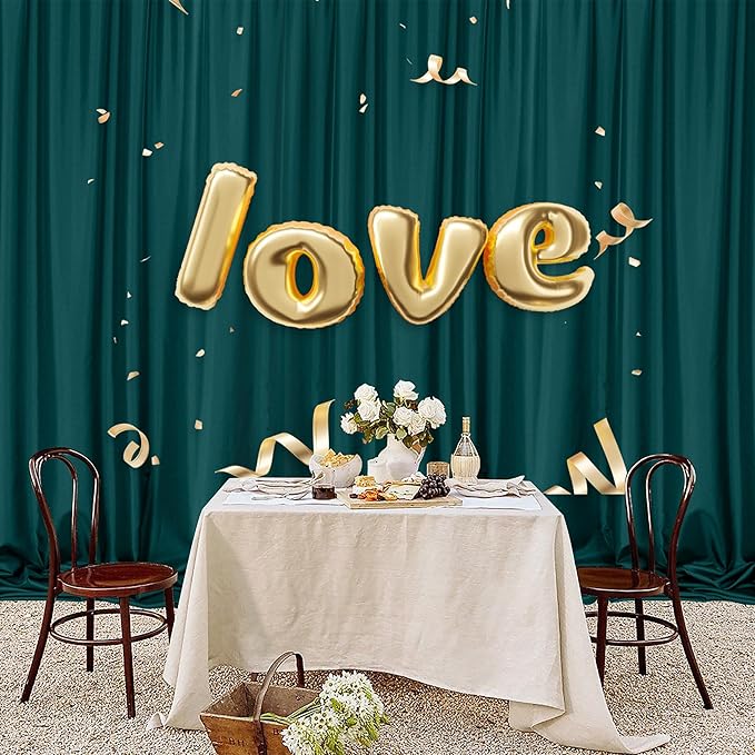 MEETSKY Hunter Green Backdrop Curtains - Image 4
