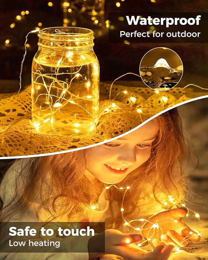 btfarm 12 Pack LED Fairy Lights Battery Operated, 7ft 20LED Mini String Lights - Image 2