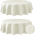 Fitable 2 Pack Beige Round Table Cloth by Fitable