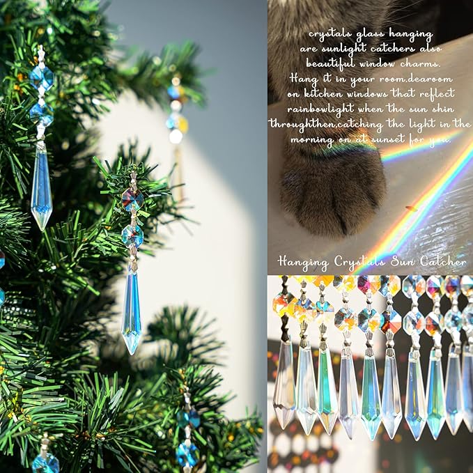 20pcs 55mm Chandelier Icicle Crystal Prism Suncatcher, Chandelier Crystals - Image 5