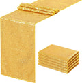 Sequin Table Runners 5 Pieces Gold Table Runners 12x72 Inch Glitter Dining by SoarDream