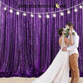 ShinyBeauty Sequin Backdrop 10FTx10FT Purple Backdrop Background Glitter Drapery by ShinyBeauty