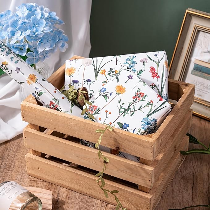 WRAPAHOLIC Floral Wrapping Paper Roll - Image 7