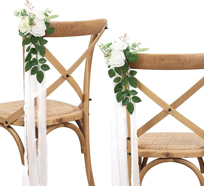 Wedding Aisle Decorations for Wedding Ceremony Set of 10 Pew Flowers for Church by DreamBuilt