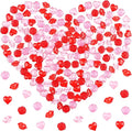 Fangoo 180PCS Red Pink Acrylic Heart Ornaments Mini Acrylic Heart Rose Flower by Fangoo