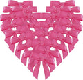 50pcs 1-1/2" Mini Hot Pink Satin Ribbon Bows Without Twist Ties by Micomon
