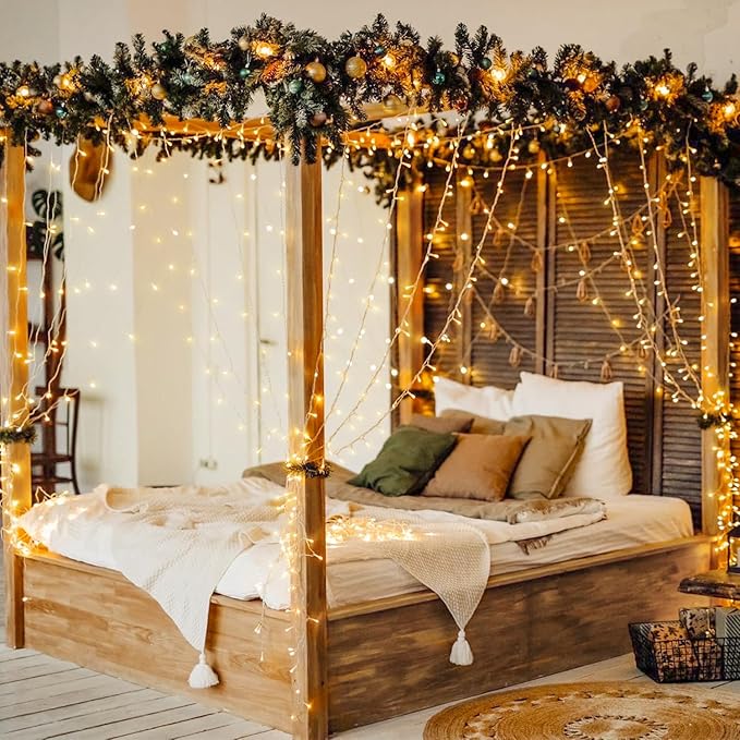 JMEXSUSS 600 LED Christmas Curtain Lights Outdoor, 9.5x19.6ft Christmas String - Image 7