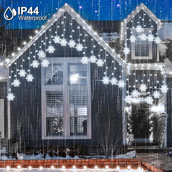 Christmas White Icicle Lights - Image 3
