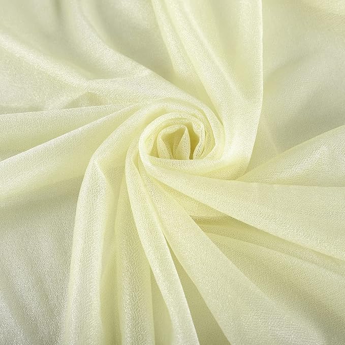 Wedding Arch Draping Fabric Beige Arch Drapes Sheer Backdrop Curtain - Image 8