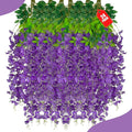 24Pack Purple Wisteria Hanging Flowers, 3.44 Ft Fake Hanging Flowers, by ZEBMOON
