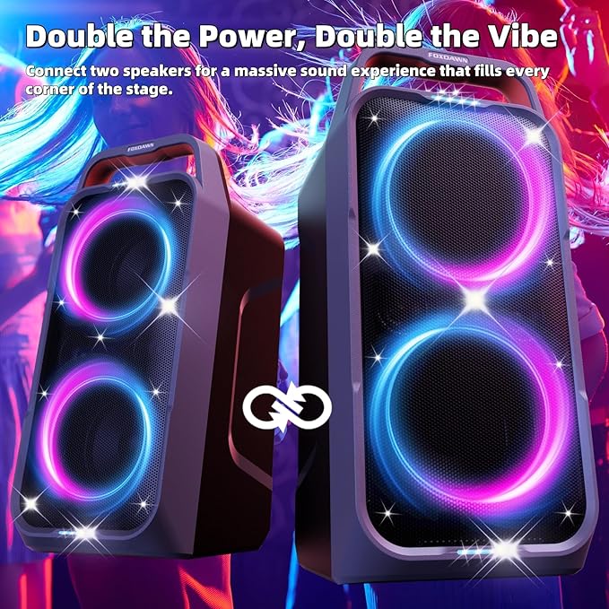 Portable Bluetooth Speaker: 240W Peak Powerful Loud Sound Deep Bass Wireless - Image 7