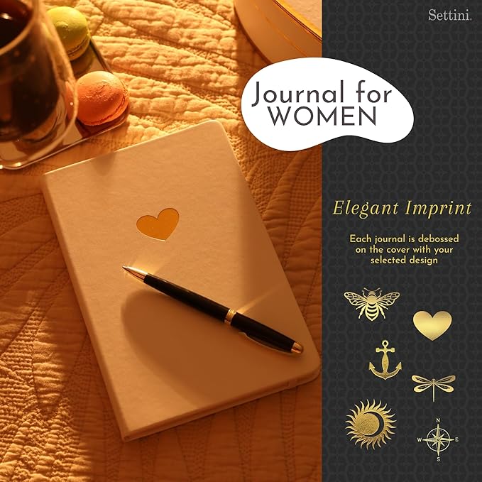 SETTINI Lined Journal, 192 Archival-Quality Pages, QuillEase Bleed-Free Paper - Image 4