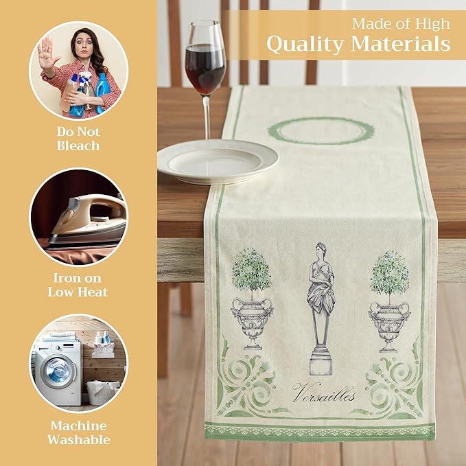 Maison d' Hermine Table Runner 100% Cotton Double Layer Table Runners 108 - Image 3