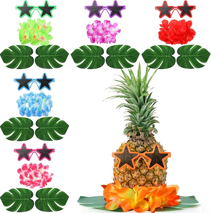 6 Sets Hawaiian Table Centerpieces Pineapple Luau Party Table Decorations by Rotatingpals