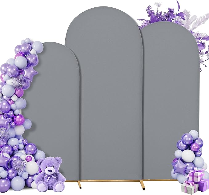 Wedding Arch Cover 7.2FT 6.6FT 6FT Arch Backdrop Cover Spandex Fitted Arch Cover by Unknown