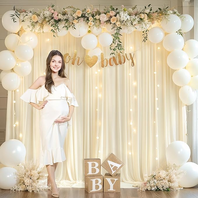 Light Champagne Backdrop Curtains - Image 7
