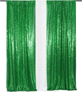 Eternal Beauty Sequin Backdrop Curtains, 2x8 Ft-2 Panels Green Back Drop by EternalBeauty