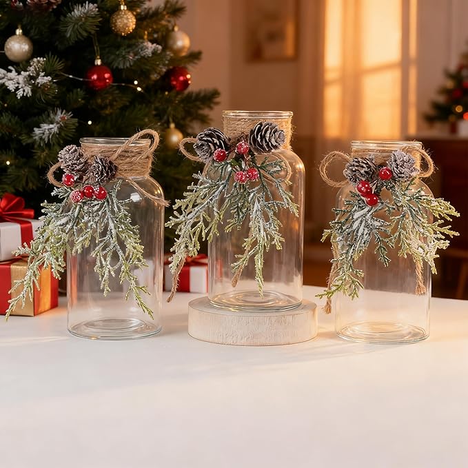 Set of 12 Xmas Decor Vases Christmas Centerpieces - Image 8