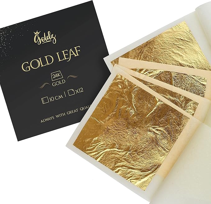 goldz: Edible 99.99% Gold Leaf, Genuine Gold Leaf, 24 Karat Edible gold Sheets. - Image 2