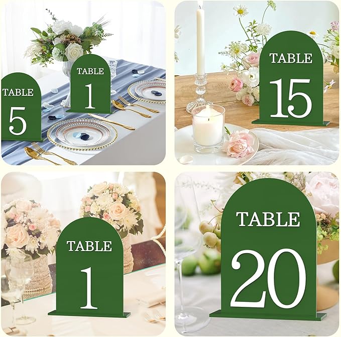 Arch Wedding Table Numbers 1-15 - Image 7