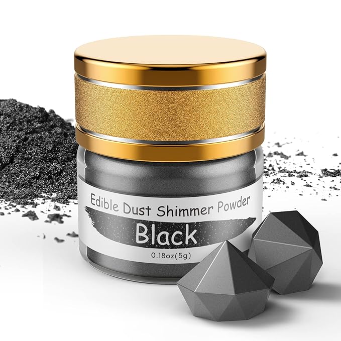 Jelife Black Edible Luster Dust by OrderNowfromJelife