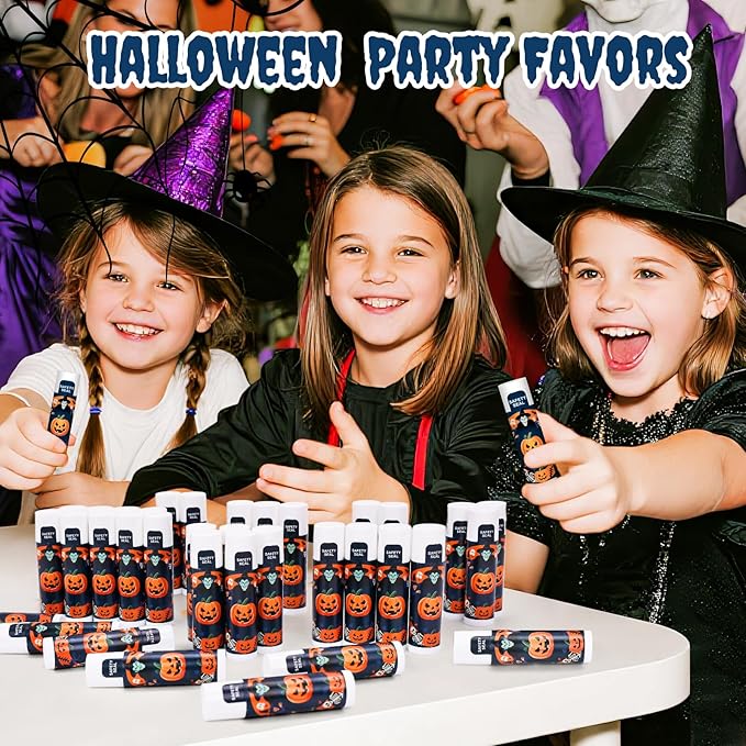 DMSKY 60 Pcs Halloween Lip Balm, Halloween Party Favors Bulk, Halloween Goodie - Image 6
