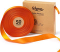 Orange Satin Ribbon 7/8 Inch x 50 Yards Double-Faced by Keypan