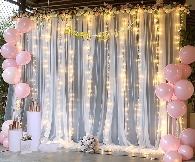 White Tulle Backdrop Curtain - Image 4