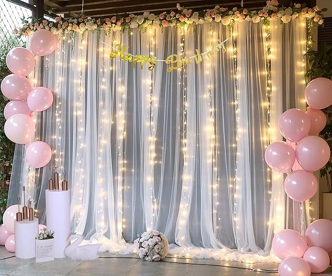 White Tulle Backdrop Curtain - Image 3
