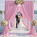 50×12ft Wrinkle Free Pink Backdrop Curtain by ENJOYYOURPARTY
