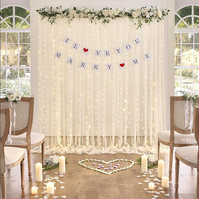 Champagne Tulle Backdrop Curtain - Image 2