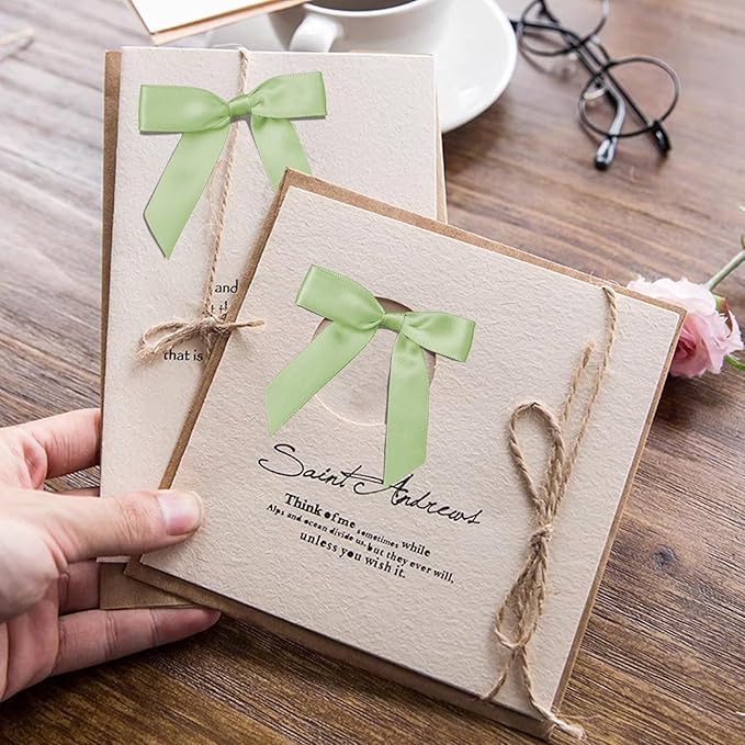 50Pcs Olive Green Twist Tie Bows - Image 6