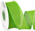 Ribbli Apple Green Burlap Wired Ribbon, 1-1/2 Inch x 10 Yard, Wired Edge Ribbon by Ribbli