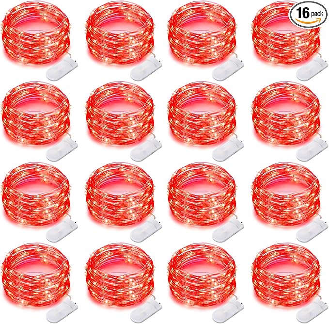 16 Pack 30 Led Fairy Lights Battery Operated String 10 Feet Waterproof Twinkle by Yiaht