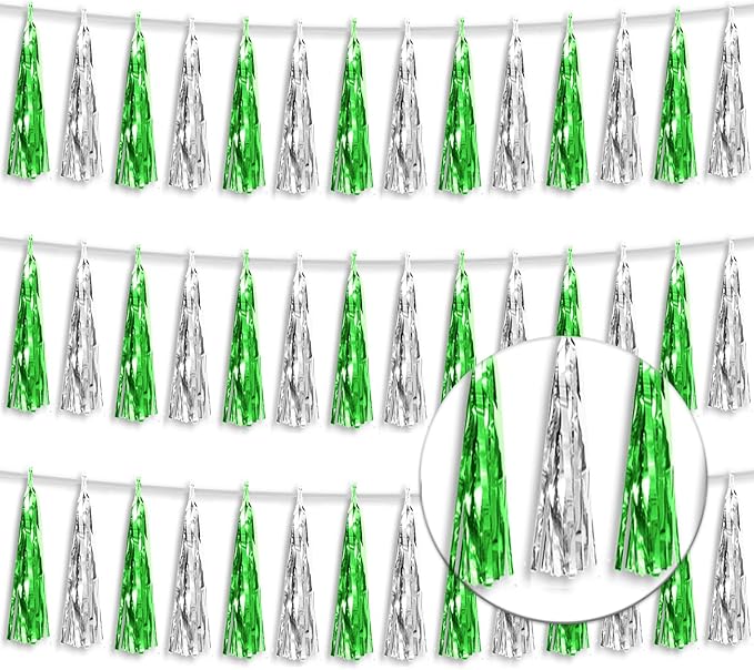 3P Metallic Fringe Tassel Banner Garland Foil Tinsel Streamer Wall Hanging by Xuuf