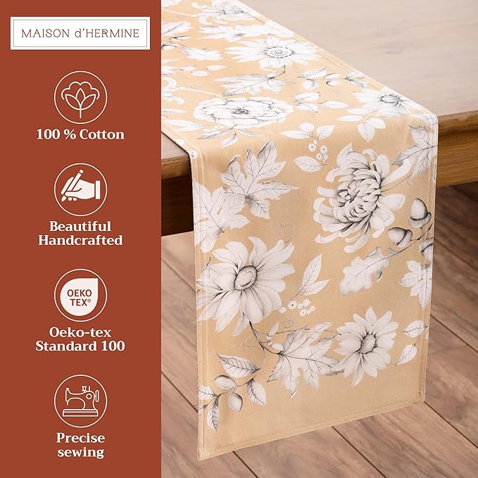 Maison d' Hermine Table Runner 100% Cotton Double Layer Table Runners 72 inches - Image 2