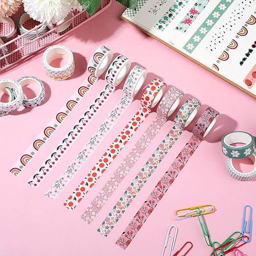 TaoBary 33 Rolls Holiday Plaid Washi Tape, 15 mm Seasonal Washi Tape Set - Image 4