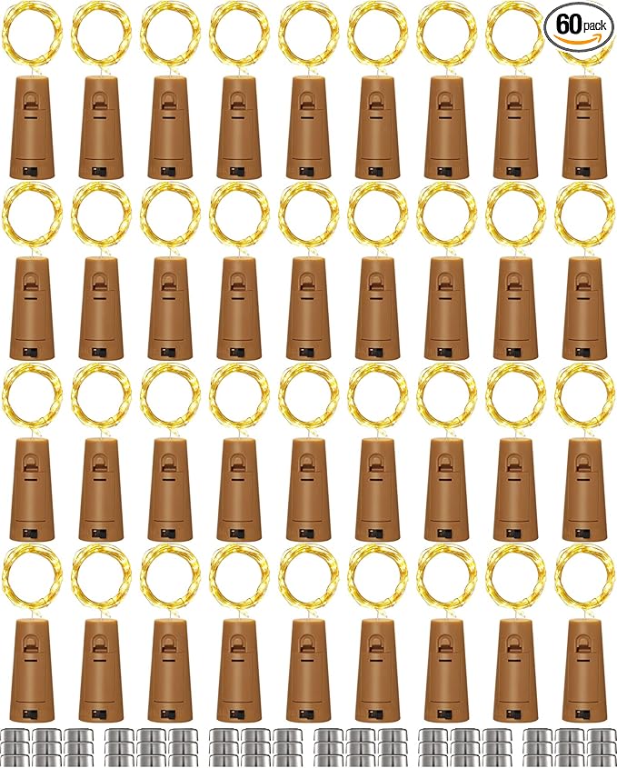 Hortsun 60 Pack Wine Bottle Lights by Hortsun
