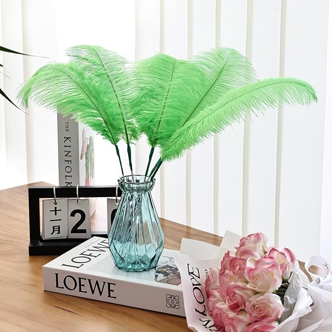 Bulk Grass Green Ostrich Feathers - Image 7