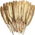 FeelfunFeather 120pcs Gold Goose Cochettes Feather Natural Bulk 4-6 inch 10-15cm by FeelFunFeather