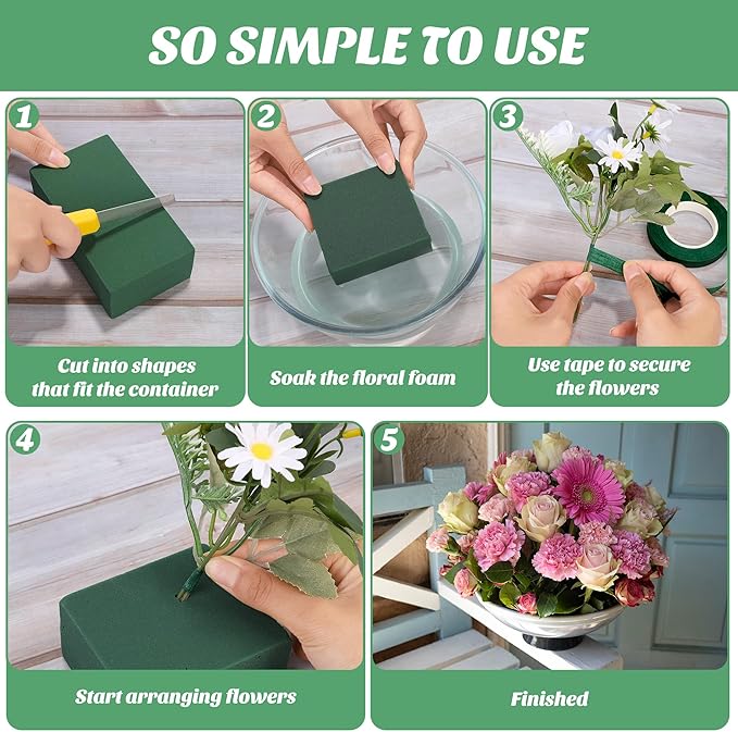 Aneco 8 Pieces Floral Foam Blocks - Image 4