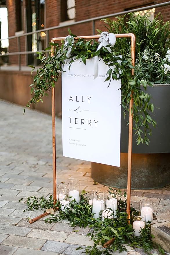 Welcome Wedding Sign Personalized, Personalized Wedding Welcome Sign Minimalist - Image 2