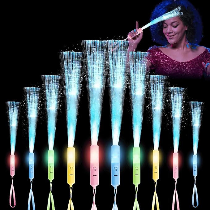 28 Pcs Sparkler Firework Sticks Glow Fiber Optic Wands, LED Flashing Sticks by IgnitingJoyThroughInnovativ