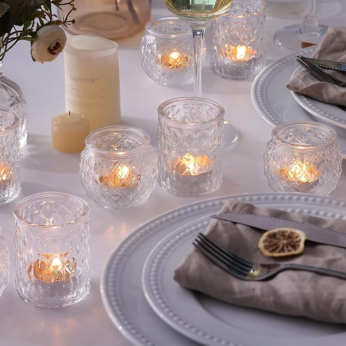 36pcs Assorted Clear Votive Candle Holders, Tea Light Candle Holders - Image 5