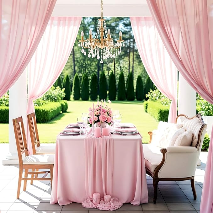Wedding Arch Draping Fabric 29" x 19Ft Sheer Drapes - Image 3