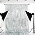Eternal Beauty Silver Sequin Backdrop, 4x7 Ft Glitter Background Curtains by EternalBeauty