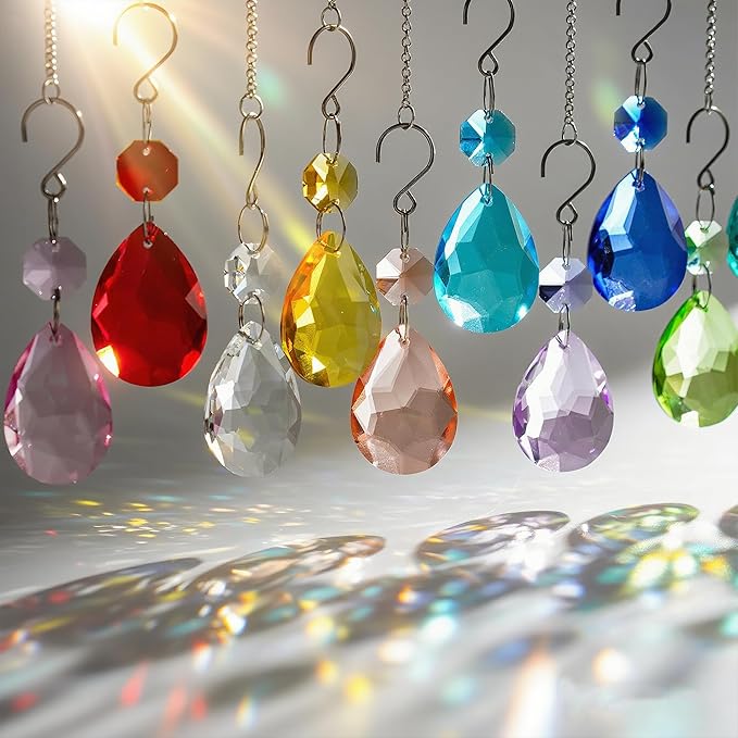 H&D HYALINE & DORA 3Inch Crystal Suncatcher Bauhinia Prisms Pendants 10Pcs - Image 8